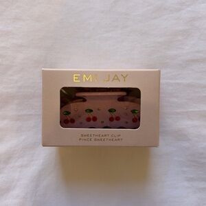 Emi Jay Sweetheart Claw Clip in Pink Cherry Pie